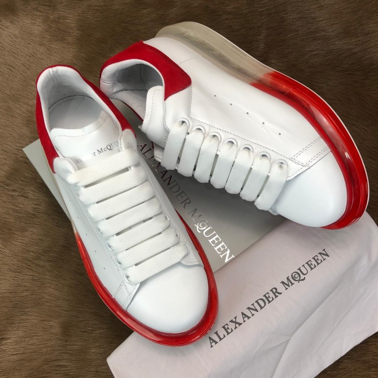 ALEXANDER MCQUEEN CLEAR SOLE BEYAZ-KIRMIZI